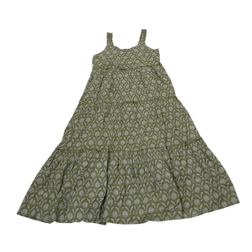 Natural Life Women’s Medium Adele Midi Dress Green Floral Boho Ethereal Girly - Picture 3 of 9
